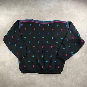 80’s 90’s Women’s Jason Maxwell Multicolor Knit Sweater Large Made In Korea
